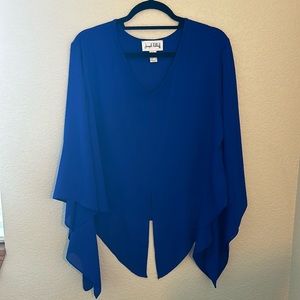 Royal blue long sleeve blouse by Joseph Ribkoff